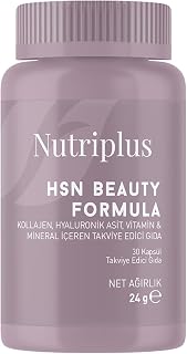 Nutriplus HSN Beauty Formula Dietary Supplement 30 Capsules – Hair Skin Nails Support with Vitamins and Minerals – Daily Beauty Formula for Healthy Hair and Radiant Skin