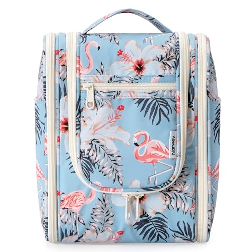 Narwey travel large hanging toiletry wash bag makeup cosmetic organizer