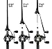 Midwest Outfitters Rod Socks - Fishing Rod Sleeve Cover Fishing Pole Covers for Spinning Baitcaster and Youth Fishing Pole Sizes - Multiple Sizes and Colors