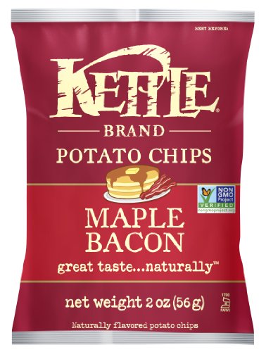 Image of Kettle Brand Potato Chips, Maple Bacon, 2 Ounce (Pack of 24)