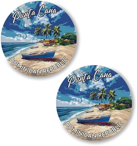 Punta Cana Dominican Republic Pin Button 2.25 inch 2-Pack Caribbe...