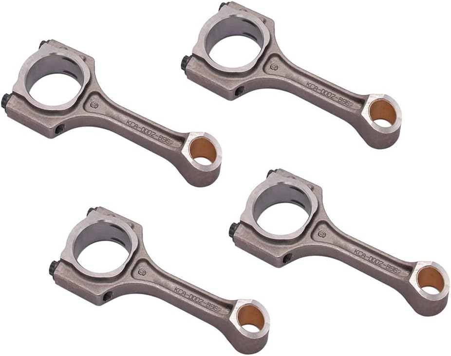 4pcs Engine Connecting Rods 23510-2B010 Compatible with Kia Soul Rio 2010-2018 for Hyundai Accent 1.6L Aftermarket Parts