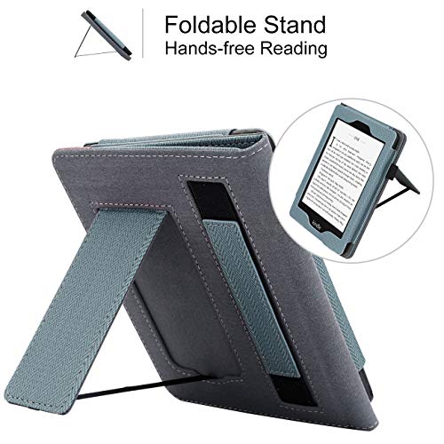 WALNEW Kindle Paperwhite Hülle 10. Generation 2018, Kickstand Schutzhülle Tasche für Amazon Kindle Paperwhite 10th Gen(Model NO. PQ94WIF) eReader mit Handschlaufe und Auto Sleep/Wake Funktion