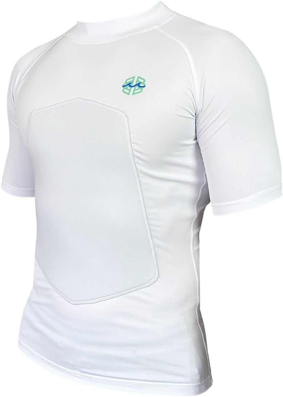 RIBBY SPF 50+ Padded Rash Guard for Surfing, Boogie, Scuba - Image 3