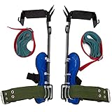 Litong 2 Pack Tree Climbing Gears, Adjustable Stainless Steel Spikes with Harness Belt, Non-Slip Pedal for Picking Fruit, Outdoor Sports (Unisex)