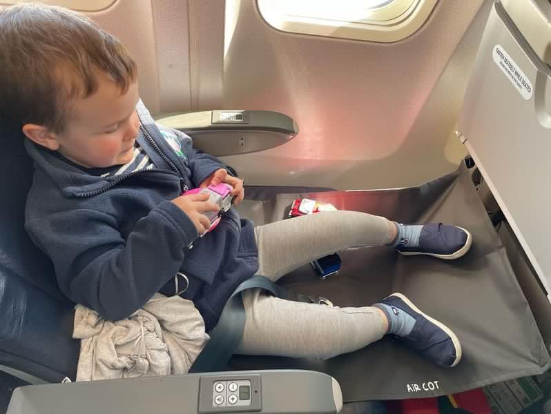 Miniatura 4 de Extensor de asiento de avión para niños  Cama de avión para niños pequeños  Mayor comodidad mientras viajas para niños pequeños  Ligero  Esencial de