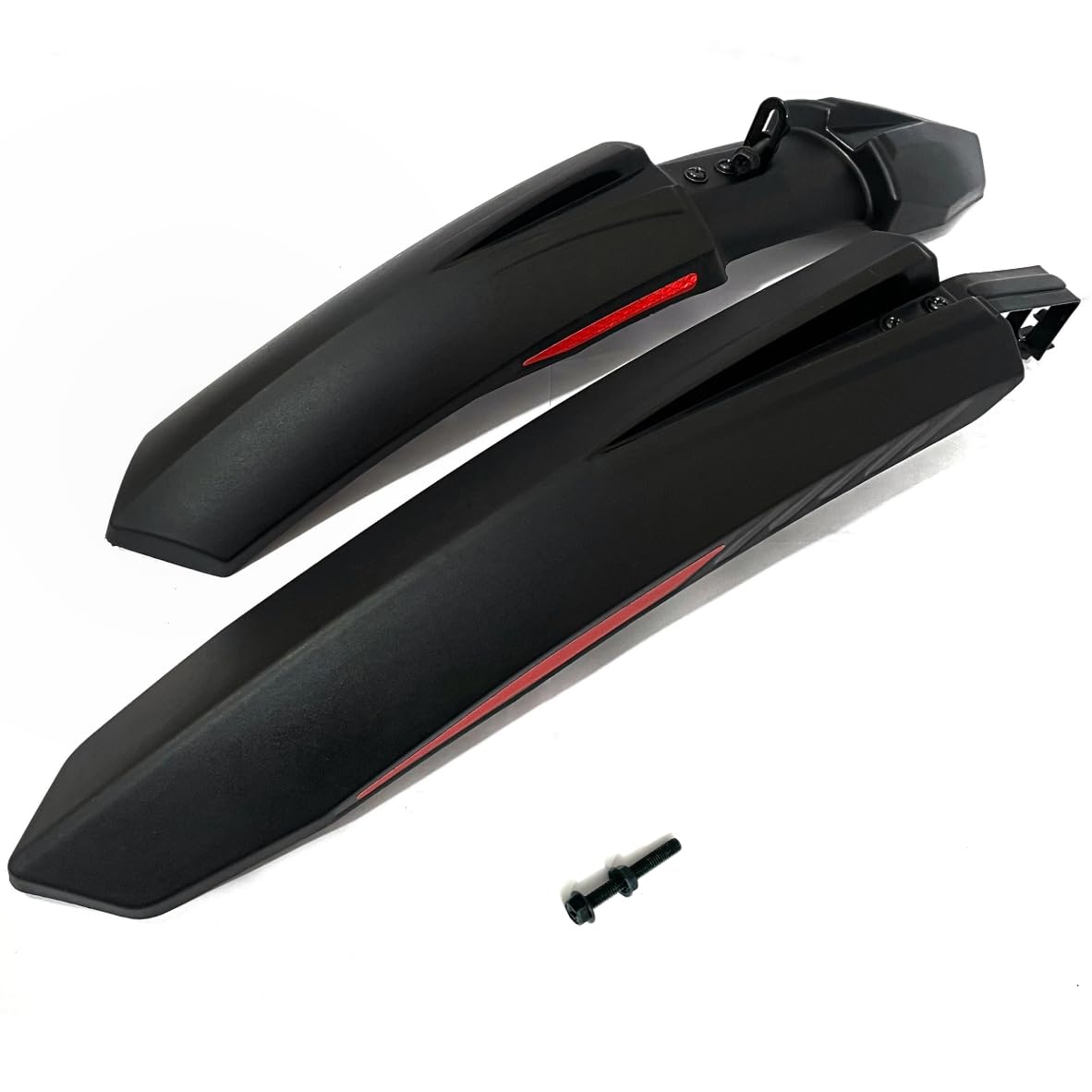 Bicycle Mudguard Plastic Fender Set - Front & Rear with Red Reflective Safety Strips & Mounting Bracket | Universal Fit | EXCEL (Storm Model)-image-18