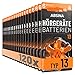 Produktbild ABSINA Hörgerätebatterien 13 120 Stück mit gut greifbarer Schutzfolie - Hörgeräte Batterien 13 Zink Luft mit 1,45V - Typ 13 Batterien Hörgeräte Orange - PR48 ZL2 P13 Hörgerätebatterien