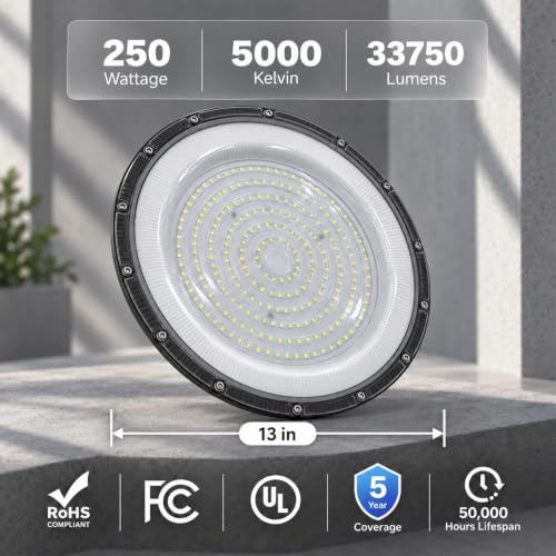 DragonLight UFO LED High Bay Lights 250W 33750LM - Image 4