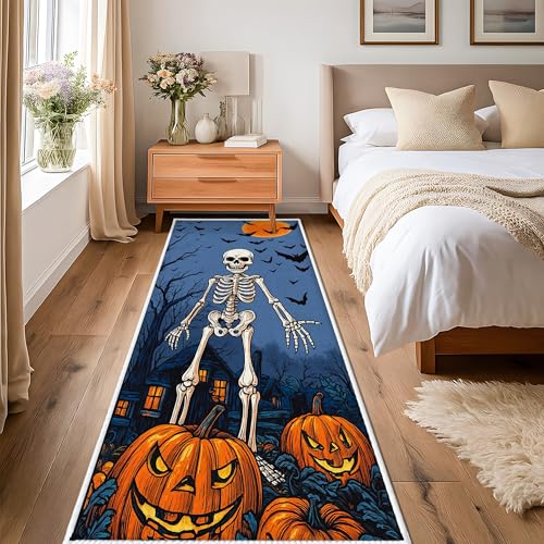 Tapis de couloir squelette d'Halloween doux et durable - 5