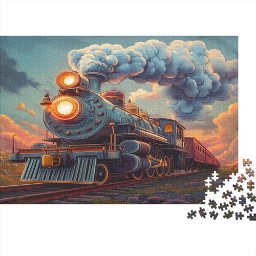 Rompecabezas de tren de vapor de 1000 piezas, el regalo para amigo apasionado