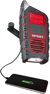 Odyssey Hand Crank NOAA Weather Radio, All Band Emergency Radio, AM/FM Shortwave Storm Radio, Bluetooth, Phone Charger, RDS, Solar, Multi-Function Flashlight, Camping, Hiking