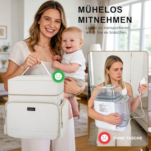 Torba do przechowywania, kompatybilna z Momcozy KleanPal Pro, wytrzymała torba do mycia butelek, duży organizer podróżny z wieloma kieszeniami (tylko torba)