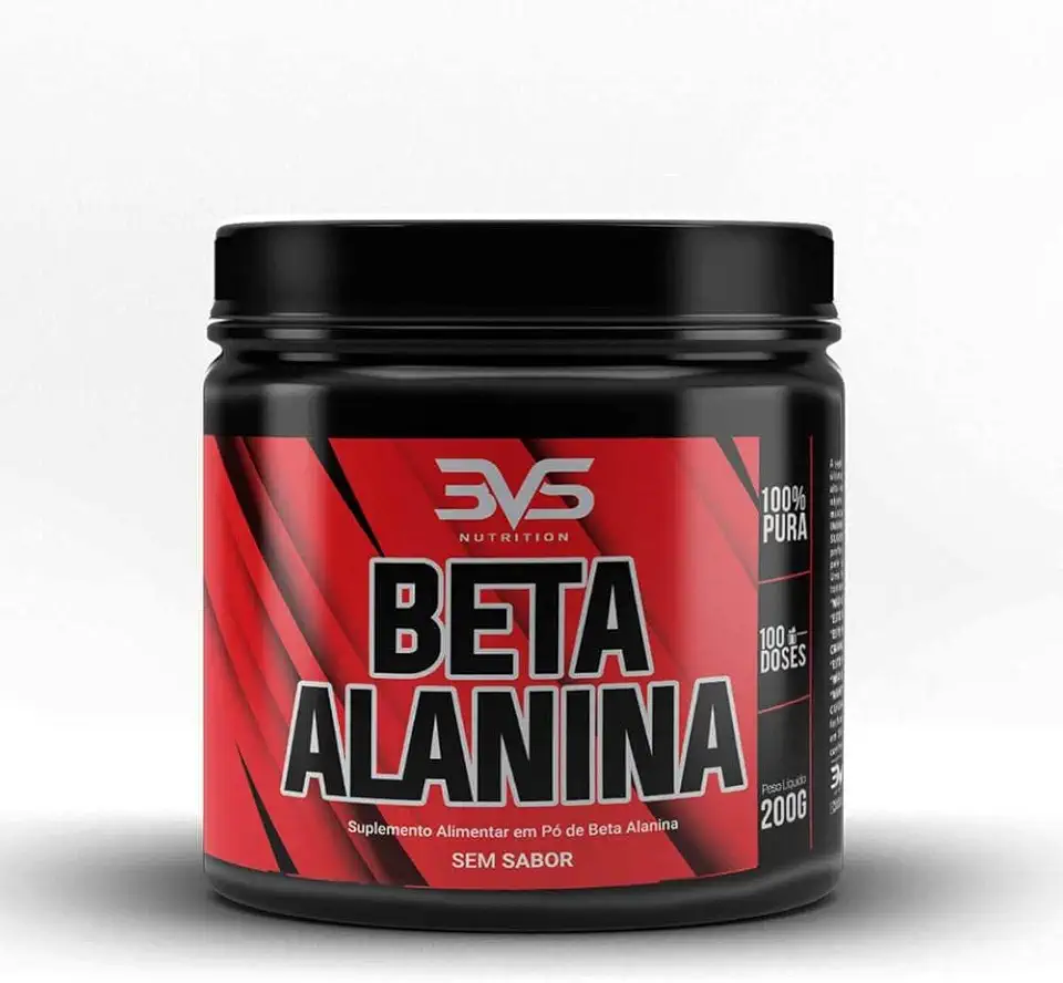 Beta Alanina Pura 200g 3VS Nutrition · 100% Beta-Alanina · Sem Sabor · Resistência Muscular · 50 doses