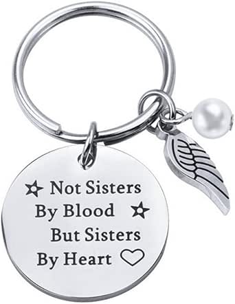 SISTERS FOREVER Key Chain Stainless Steel Handcrafted In USA