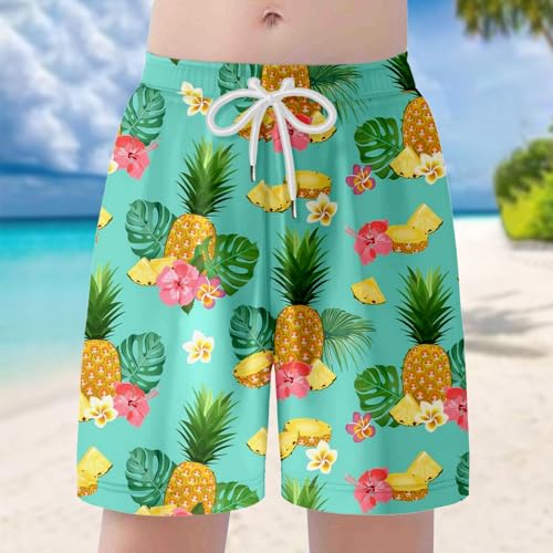 Pantalones cortos florales de verano para niños y niñas en estilo informal de playa 3