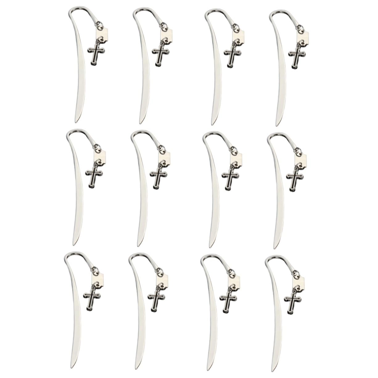 ARTIBETTER 3 Set Segnalibro in Metallo Segnalibri Incrociati Silver 4 Pezzi*3