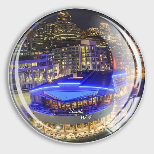 luckluccy Fridge Magnets Travel Souvenir Seattle Pike Place Market Washington USA Funny Sticker for Home Decoration Office Whiteboard