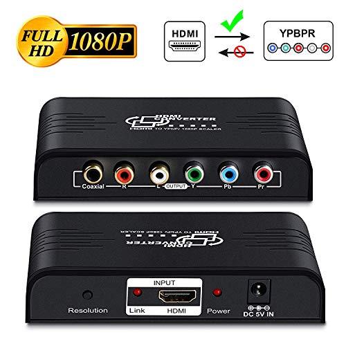 HDMI to YPbPr Scaler Converter-MOYOON HDMI to Component Video 1080P (YPbPr) RGB +