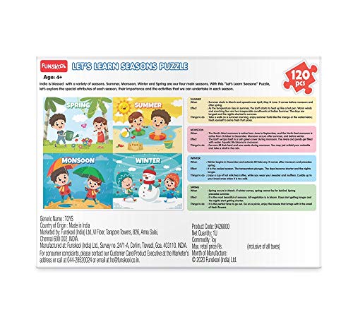 Image of Funskool - Play & Learn Funskool Play & Learn-Seasons,Educational,120 Pieces,Puzzle,for 4 Year Old Kids and Above,Toy