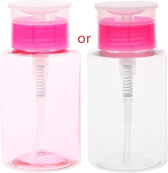 160ml Empty Dispenser Liquid Gel Polish Remover Clean Bottle For Nail Art Small Travel Bottles, Pink
