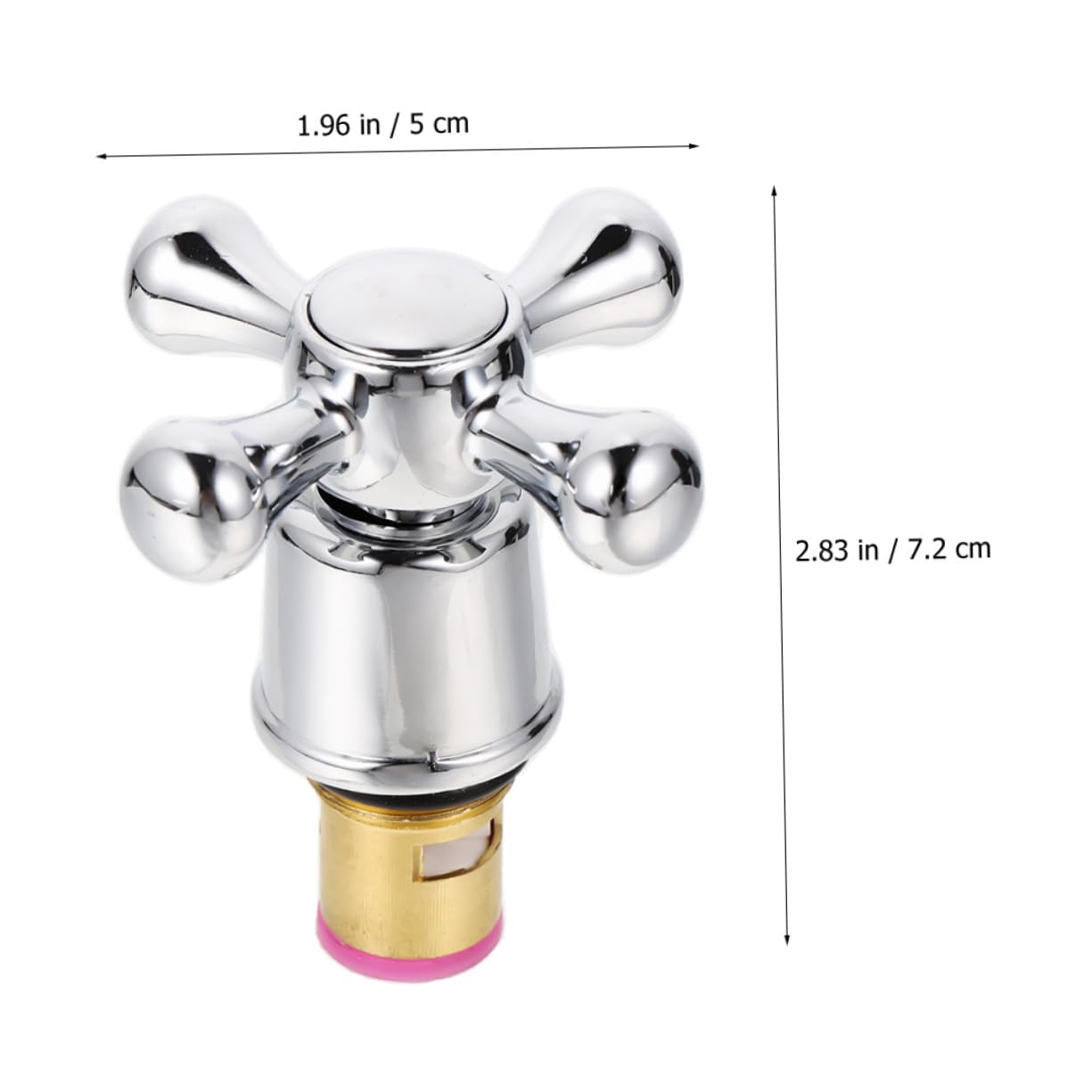 jojofuny Manijas de Grifo Frío y Caliente 1/2 Pulgada Reemplazo, Volante Cruzado Estilo Victoriano, Perillas para Grifo de Fregadero de Cocina y Baño, Paquete 2 Piezas, Color Aleatorio