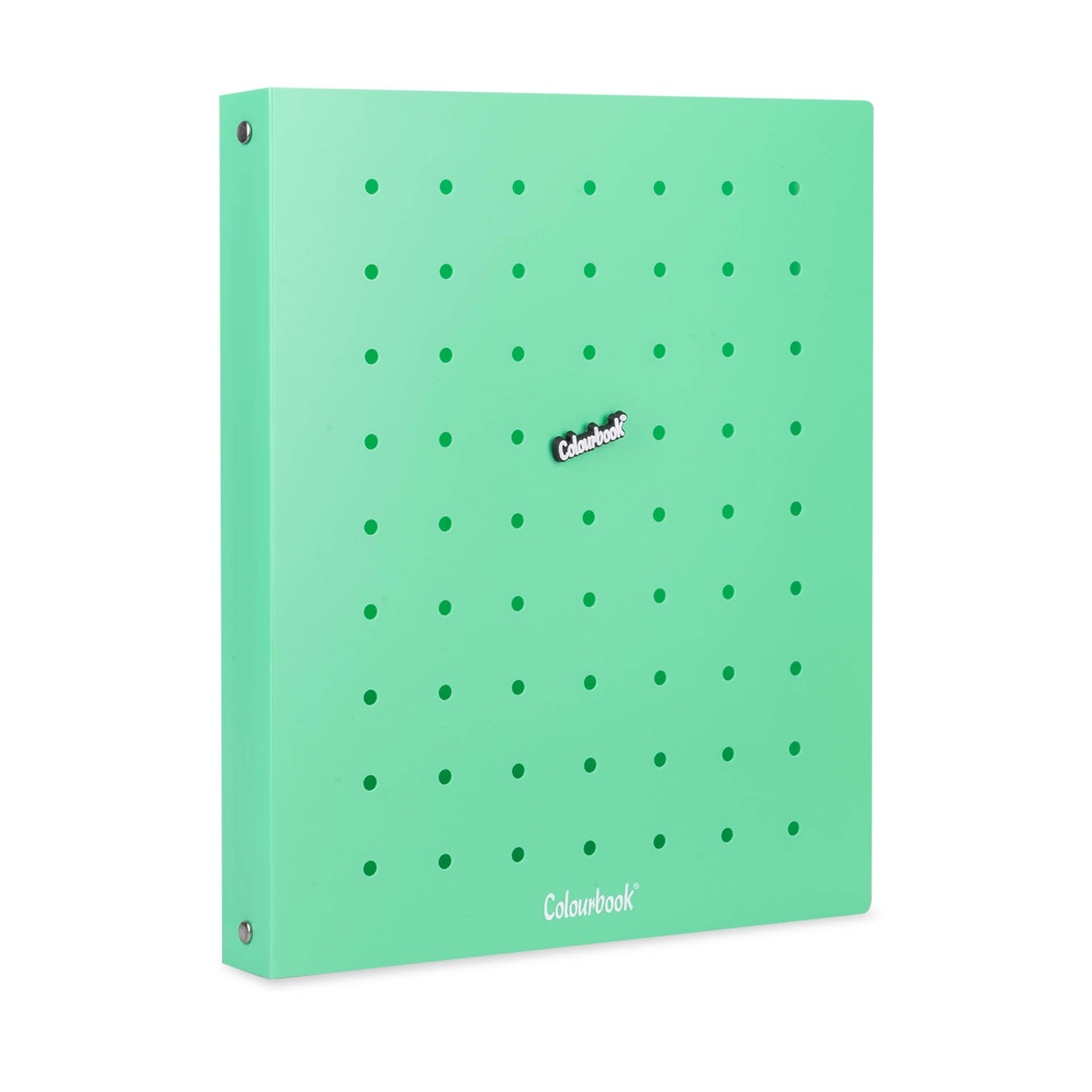 Colourbook Pin It Raccoglitore ad Anelli A4 Personalizzabile Irish Green - 4 Anelli D30, Dorso 3cm, 63 Fori per Pins e Charms, Pin Colourbook Incluso