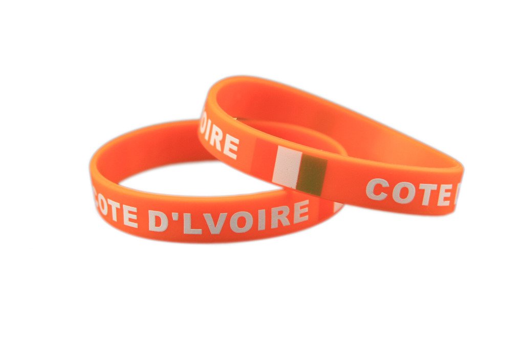 Forest Country Flag Unisex Silicone Bracelet Rubber Sports Fashion Wristband(Cote d'Ivoire,one size) — image 1