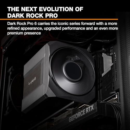 Image of be quiet! Dark Rock Pro 6 Air Cooler, Extremely High CPU Cooling Performance, Semi-Passive Quiet Mode, 7 High Performance Heat Pipes, 2 Virtually Inaudible Silent Wings PWM Fan, Easy Installation