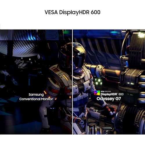 Image of Samsung 40 Inch WUHD Odyssey G7 Curved Gaming Monitor |180 Hz| 1ms Response Time| 5120 x 2160 Pixels| VESA DisplayHDR 600| Ports-Display Port HDMI | FreeSync Premium Pro (LS40FG750EWXXL, Black)