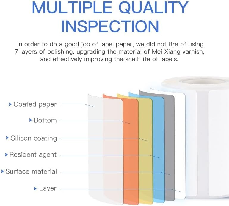 B21 Label of 3 Rolls White 40x30mm for NIIMBOT B1 B21 B3S Label Maker, Waterproof,Self-Adhesive Label Paper Office and Home Labeling Tape Replacement. - Image 6