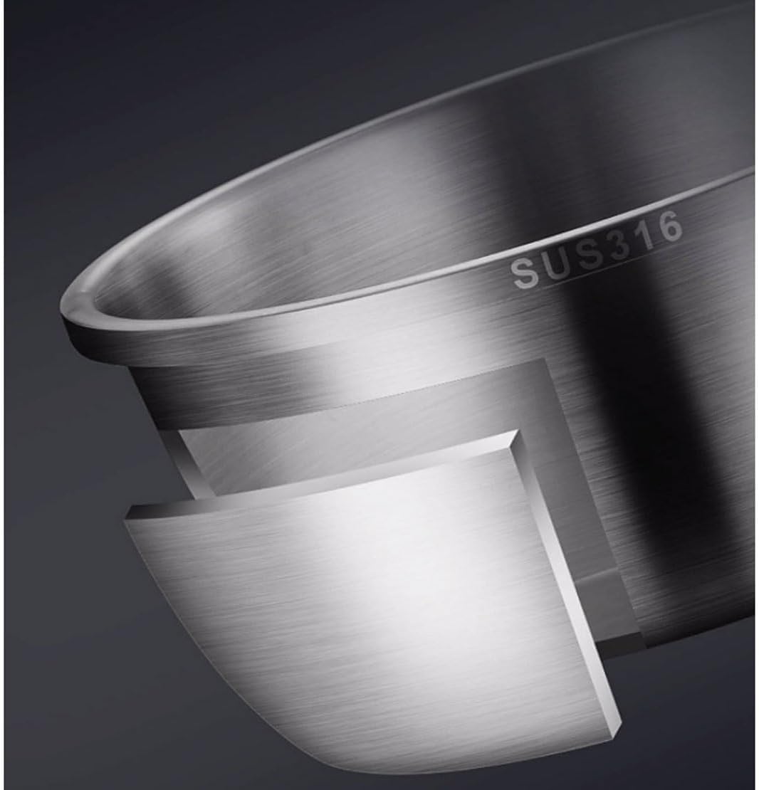 Mixing Bowls Fruit Bowls Salad Bowls Soup Bowls Cooking Baking Pots and Bowls 316 Stainless Steel Serving Trays with Lids 10-Piece Cookware