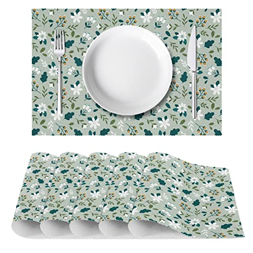 Set de table résistant à la chaleur Ditsy antidérapant lavable pour protéger la table - 3