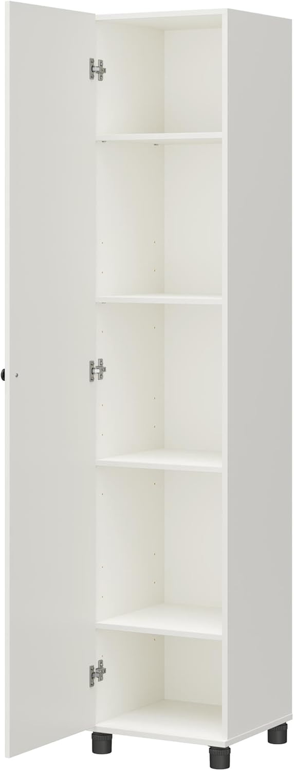 SystemBuild Evolution Kendall Fluted 16" Wide 1 Door Storage Cabinet, White - Image 5