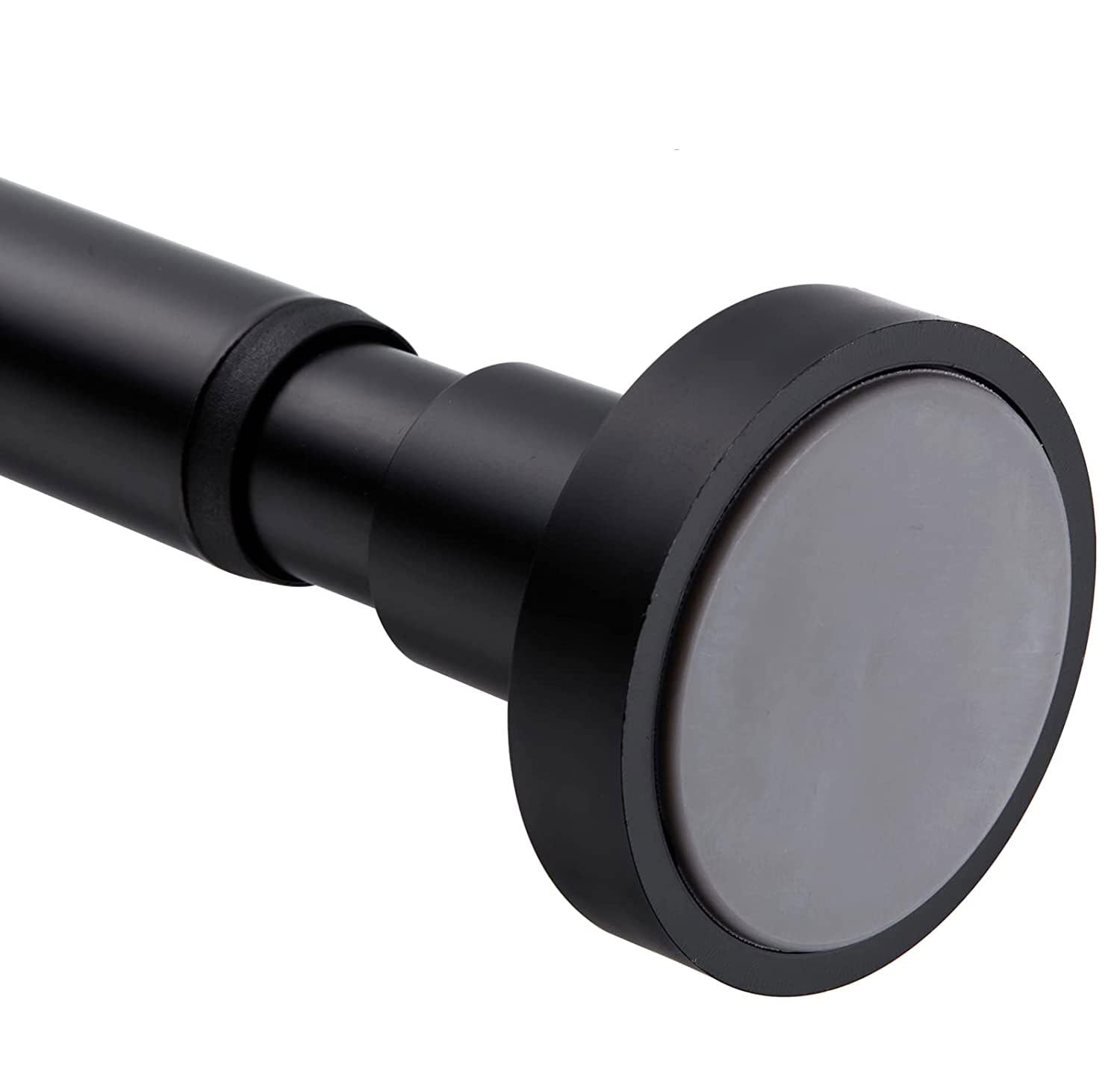 No Drill Non-Slip Spring Tension Shower Rod, 304 Stainless Steel Shower Curtain Rod Tension Never Rust,Black-153~260CM