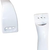 ALGOMAS 2 db Bosch hűtőszekrény fogantyú szett 369542 kóddal, fehér, 30 cm-es, burkolattal és csavarokkal, műanyag 3