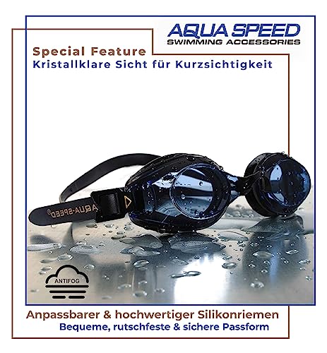 Schwimmbrille Aqua Speed Lumina mit Sehstärke für Damen und Herren