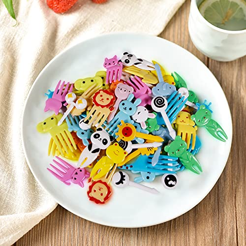 Fatloda 100Pcs Food Picks For Kids, Kids Food Picks For Picky Eaters, Fun Animal Toddler Food Pick, Kids Lunch Accessories For Bento Box, Reusable Cute Fruit Toothpicks - Bpa Free #TOP7