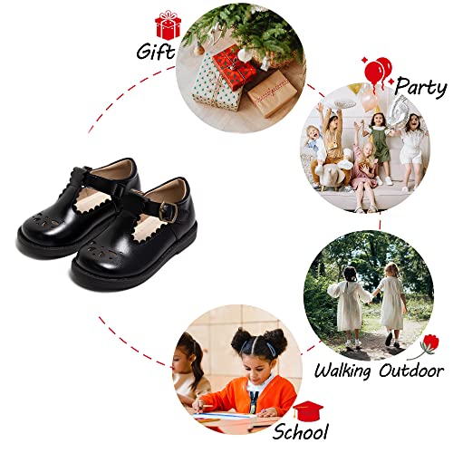 Image of PHIRAMIN Toddler Girl Mary Jane Dress Shoes-Little Girl School Uniform Shoes for Wedding Party