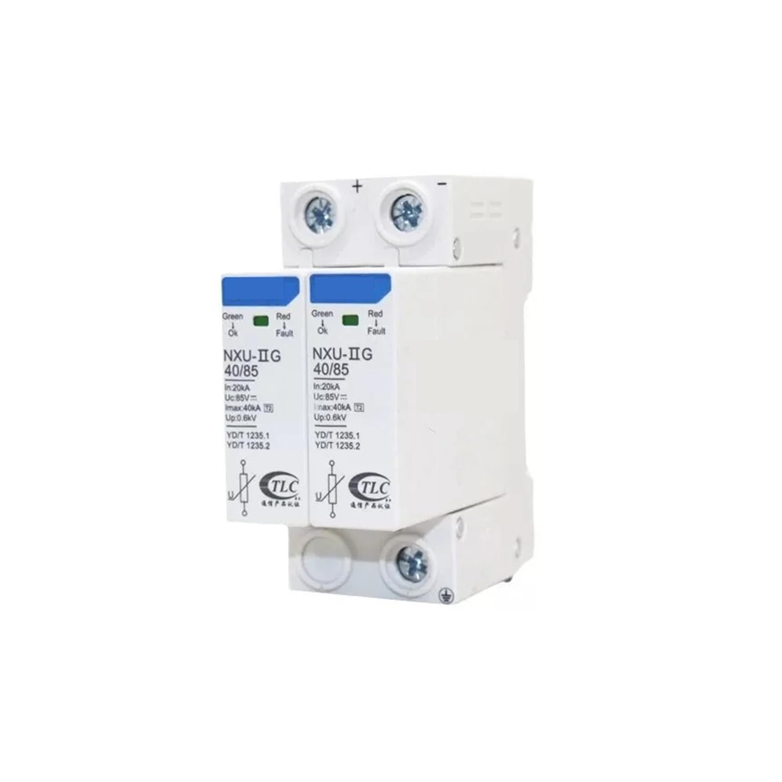 DC SPD Surge Protector 2P 40KA 85V 350V 500V Instantaneous Lightning Arrester Switch Contactor(DC 2P 40KA 350V)