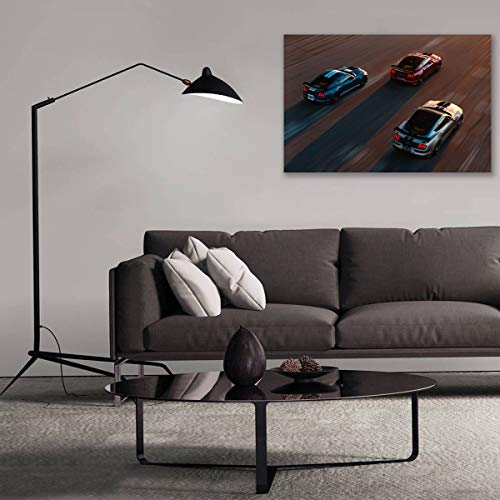 Impression sur toile trois voitures de sport décoration murale moderne - 2