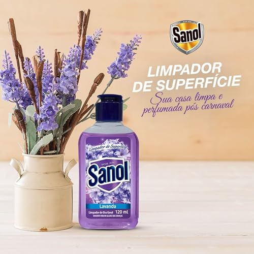 Limpador Concentrado de Superfície, Perfumador, Lavanda , Sanol, 120 ml, Roxo