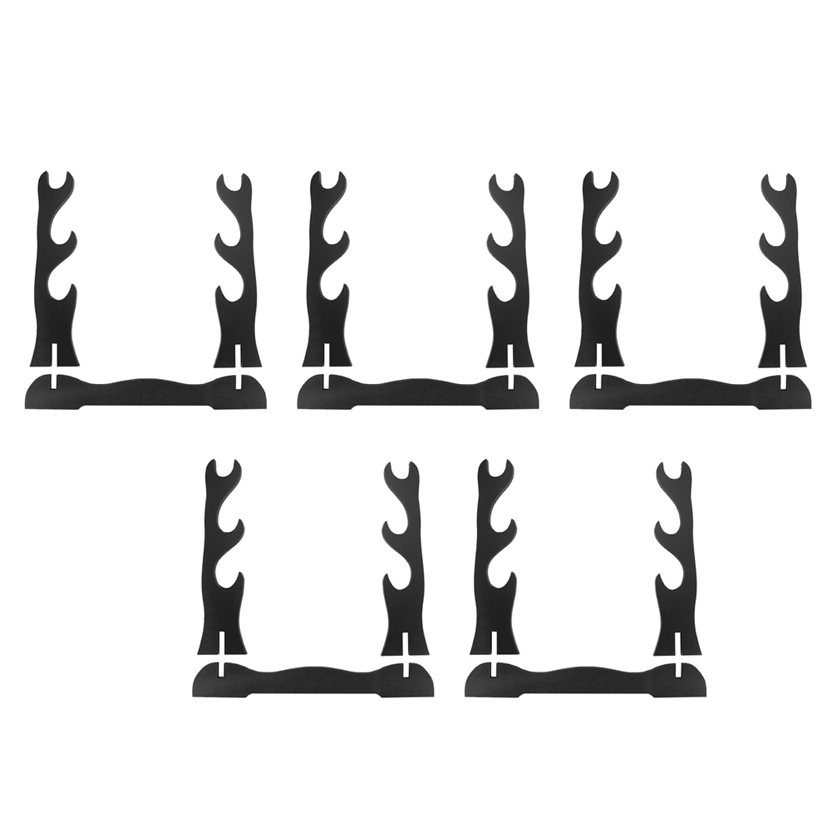 Vjsujehgy 5X 3Tier Samurai Sword Katana Holder Stand Bracket Rack Display Black