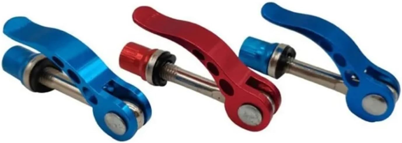 Bicycle Seat Clamp 4pcs Universal Bicycle Seatposts Clamps Mountain Seat Tube Clamp Screw Quick Release Lever Bike Clip(Red)