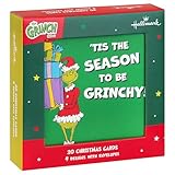 Hallmark Paquete múltiple de tarjetas de Navidad para niños, 20 tarjetas, 4 diseños inspirados en el Grinch, con sobres blancos