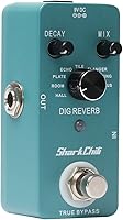 Vista 3 de SharkChili Pedal de reverberación de efecto único para guitarra eléctrica, True Bypass DIG REVERB 9 tipos de reverberación