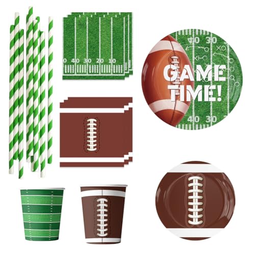Ensemble de cadeaux de fête de rugby américain pour décoration anniversaire enfant