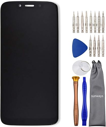 Pantalla LCD táctil digitalizador con kit de herramientas de repuesto para Motorola Moto G7 Play Moto G7 Play Negro sin marco