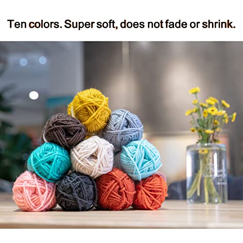 Sdjnlxs 80Piece Crochet Kit For Beginners Crochet Kit With Yarn Set,10 Colors Crochet Yarn,Crochet Hooks,Stitch Markers,Crochet Bag Etc,Used To Relieve Stres Crochet Starter Kit #TOP6