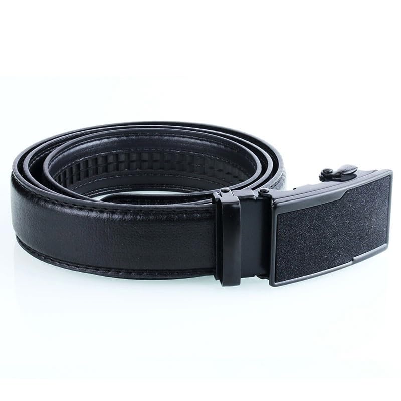 JSEIAJB Men's Automatic Buckle Belt, Men's Casual Lychee Patterned Belt3